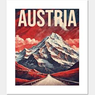 Grossglockner Alpine Road Austria Vintage Travel Retro Tourism Posters and Art